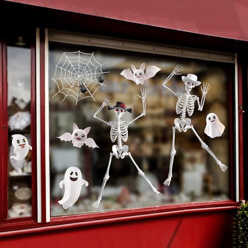 110 PCS Extra Large Snowflake Christmas Window Clings Decals for Glass W71694