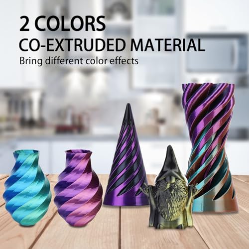 Rainbow 3D PLA Printer Filament 1.75mm Matte, 1kg P386477