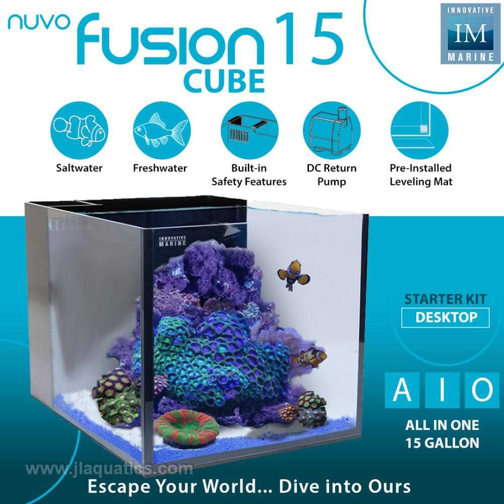 Innovative Marine 15 Nuvo Fusion AIO Cube Aquarium Y3886