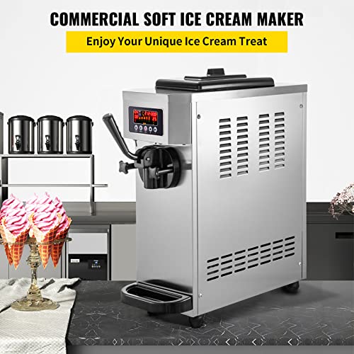 VEVOR Commercial Ice Cream Maker, 10-20L/H, 1000W, White F3249