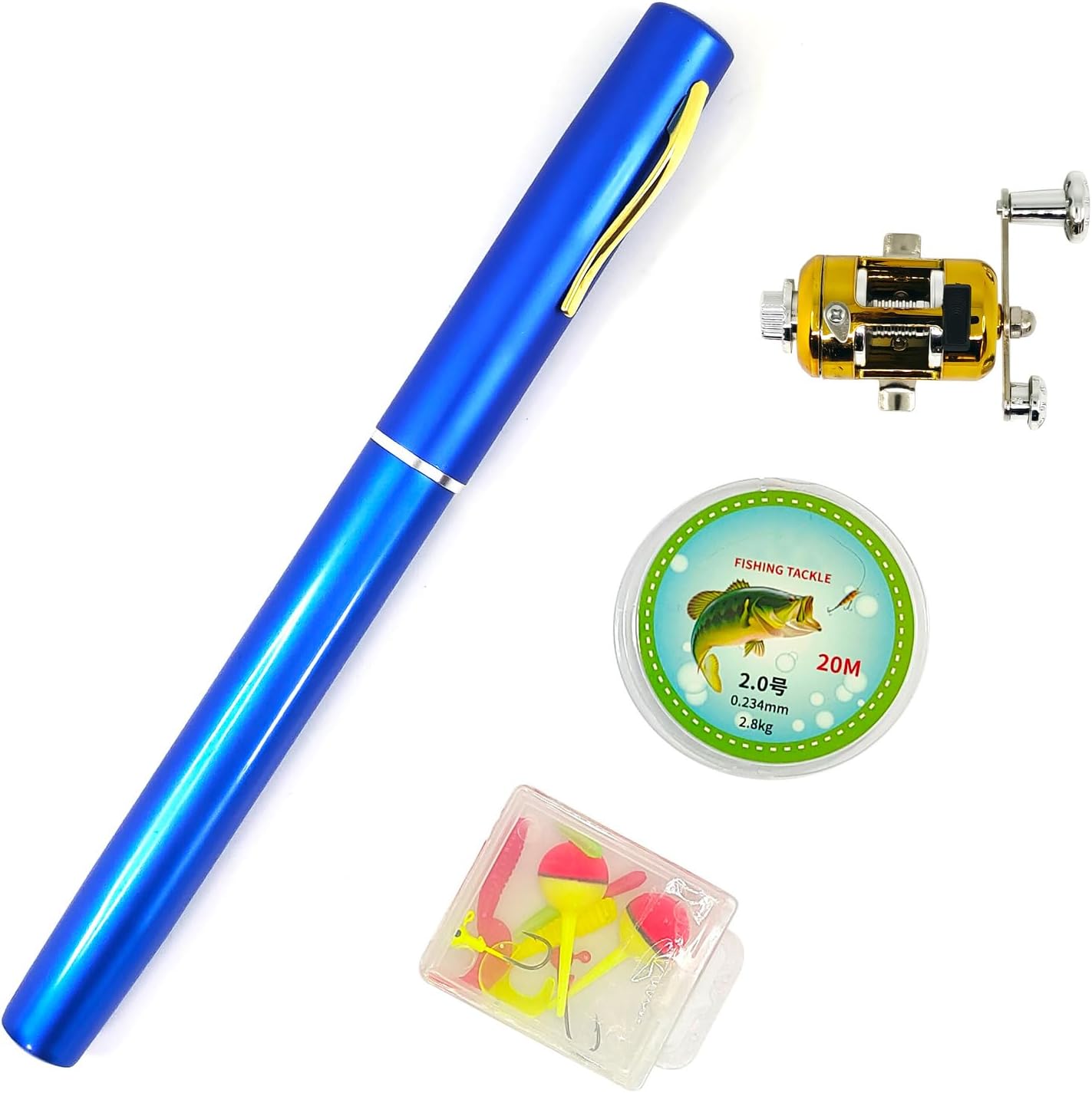 Portable Pocket Telescopic 38inch Mini Pen Fishing Rod and Reel Combo S3216