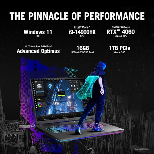 ASUS ROG Strix G16 (2024) Gaming Laptop, 16” QHD 240Hz, RTX 4060, Core i9 W5289
