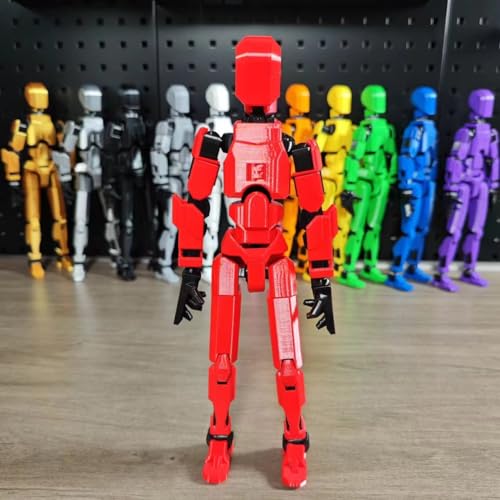 Titan 13 Action Figure Set, 3D Printed Multi-Jointed Dummy Robot (9pcs) Z973804