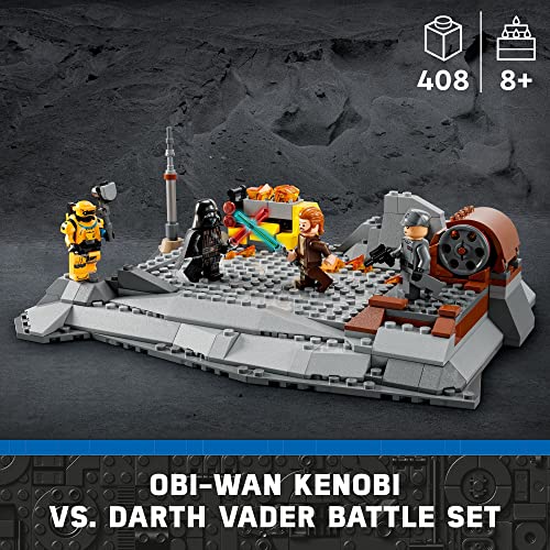 LEGO Star Wars Obi-Wan Kenobi vs. Darth Vader 75334 Building Toy Set with 4 Minifigures K85579