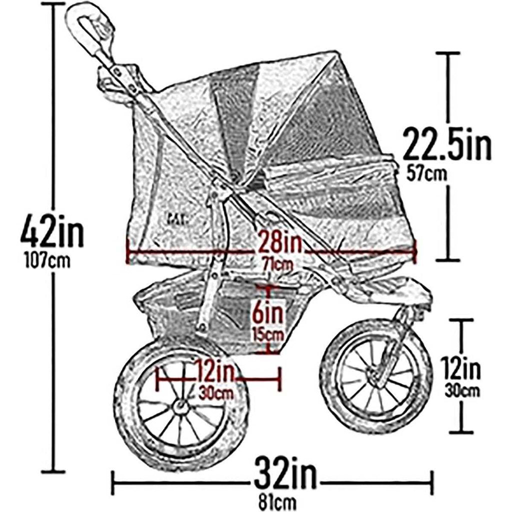Pet Gear AT3 No-Zip Pet Stroller Z63827