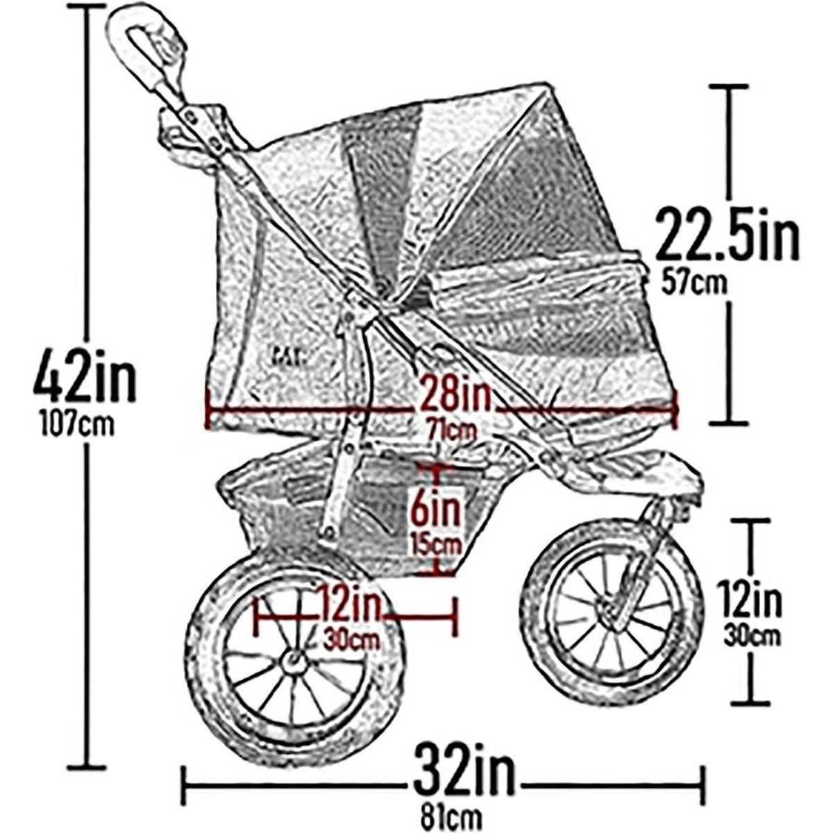 Pet Gear AT3 No-Zip Pet Stroller Z63827