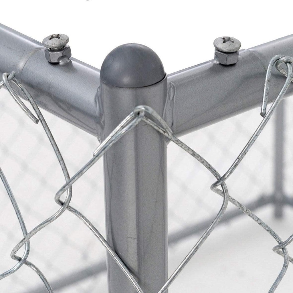 Lucky Dog 10 x 10 Foot Heavy Duty Outdoor Chain Link Dog Kennel with Door (2 Pack) X266