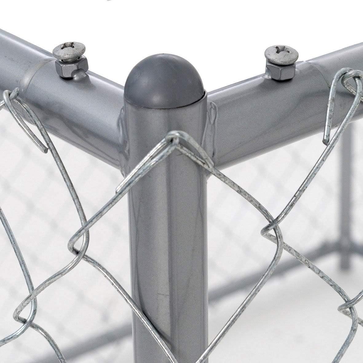 Lucky Dog 10 x 10 Foot Heavy Duty Outdoor Chain Link Dog Kennel with Door (2 Pack) X266