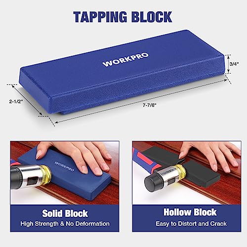 WORKPRO Laminate Flooring Installation Kit with Mallet, Pull Bar, Tapping Block and Spacers F82262