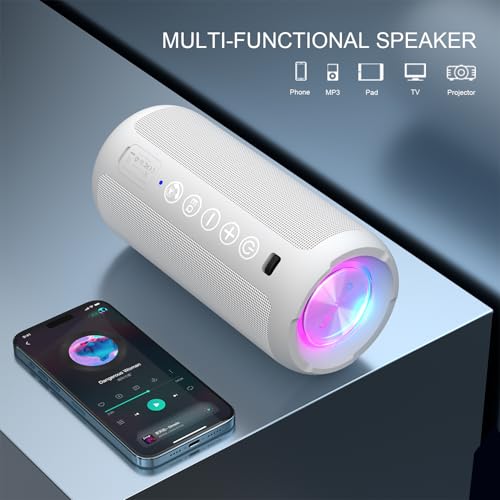 Ortizan Portable Bluetooth Speaker IPX7 Waterproof 24W Loud Sound, Black J77282