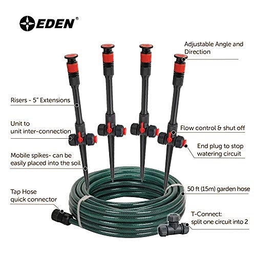 Eden 98063 Multi-Adjustable Above Ground Garden Sprinkler System A9293
