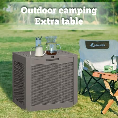 NUNU LAB 31 Gallon Outdoor Storage Box Waterproof Lockable Lid I8083