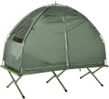 Portable Multifunctional Folding Camping Cots for Adults,Elevated Tent with Sleeping Bag,Thick Air Mattress Pad,Single Sleeping Cot Camping Bed,Hiking Beach