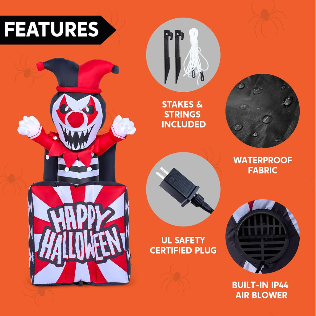 Joiedomi 5 Ft Halloween Inflatables Outdoor Decor with Built-in LEDs K3062