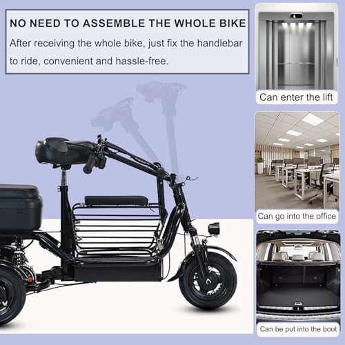 3 Wheel Folding Mobility Scooter for Seniors, 440lbs Capacity, Red S9624