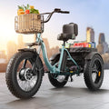 Electric Trike for Adults 960W Peak 36V 15AH Battery 20" Fat Tire with Rear Basket V89083