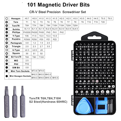 Precision Screwdriver Set 124-Piece Magnetic Computer Repair Kit A406448