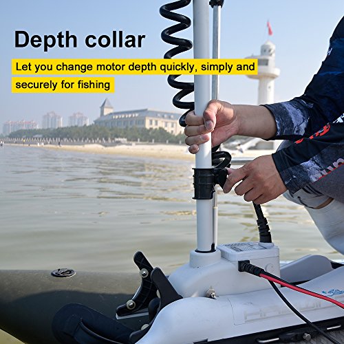 AQUOS Haswing 12V 55LBS 54" Shaft Bow Mount Electric Trolling Motor with 2.4G Remote Control I431618