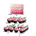 Jusalpha 3 Tier Acrylic Square Cupcake Stand, Dessert Display Tower (Gold Version 2, 1) 3SG-V2