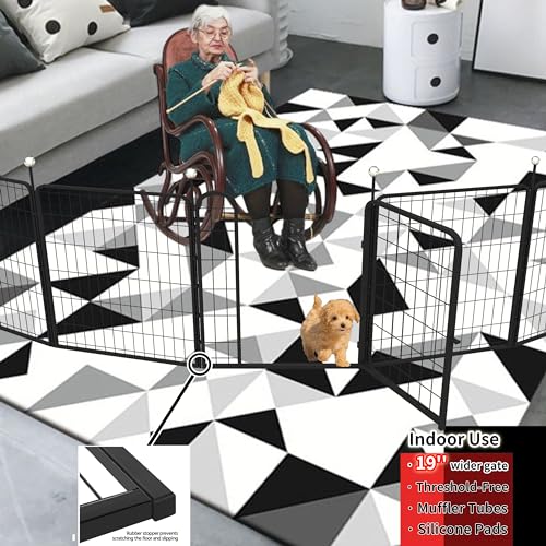 Dog Playpen Outdoor 36" High Heavy Duty for Medium/Large Dogs with Stakes V166