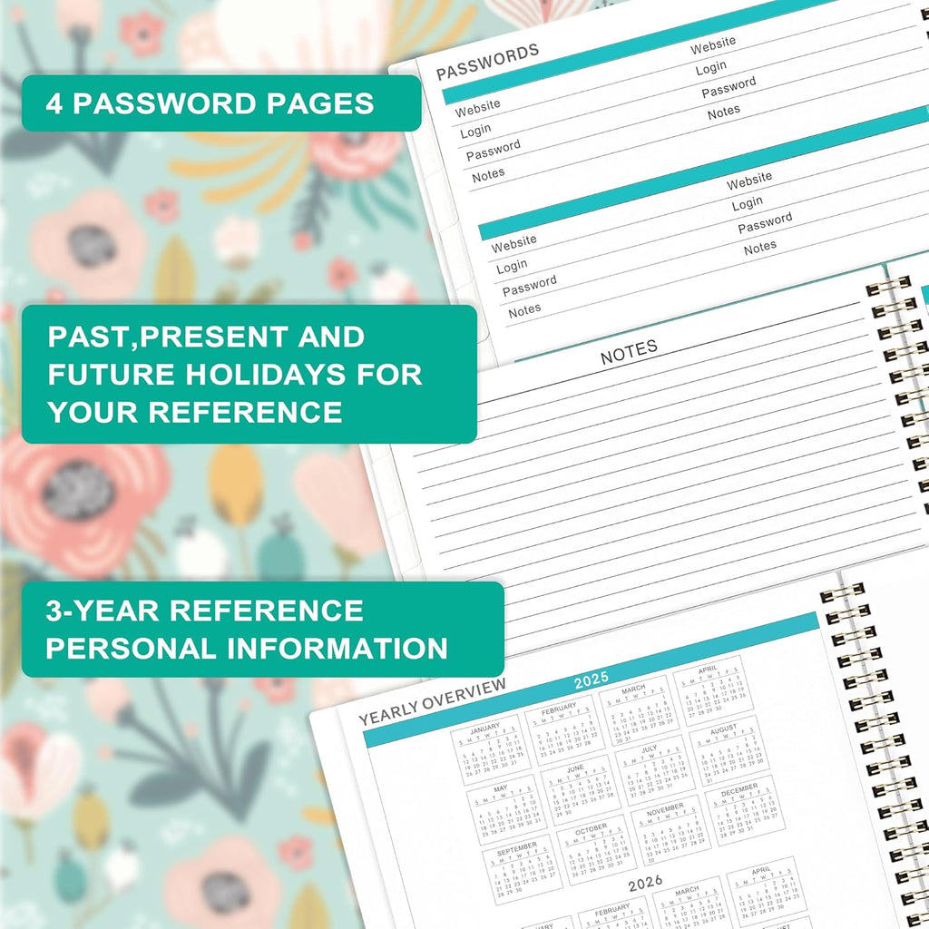 2025 Monthly Planner 8.5" x 11" with Tabs and Inner Pocket K7335