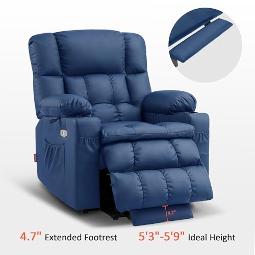 MCombo Dual Motor Power Lift Recliner Chair for Elderly with Heat and Massage, Black E570141