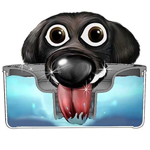 Slopper Stopper Dripless Water Bowl Tritan Plastic for Dogs Z6991