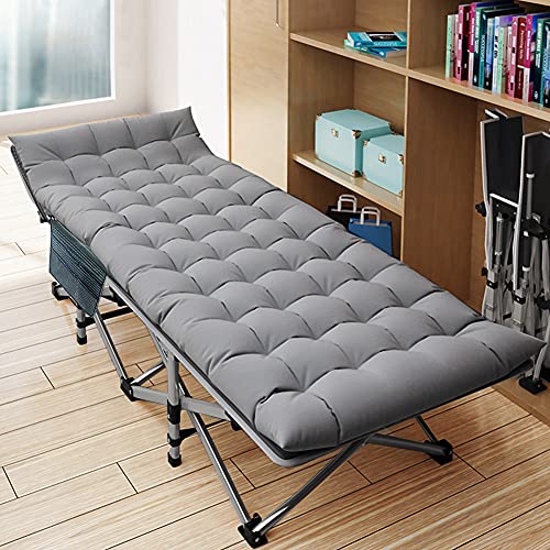 DoCred Folding Camping Cot with Mattress, 2 Pack, Heavy Duty for Adults, Portable with Carry Bag C814529