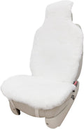 Champlus Car Seat Cover Faux Sheepskin Fur Wool Car Seat Cushion 1pc - White