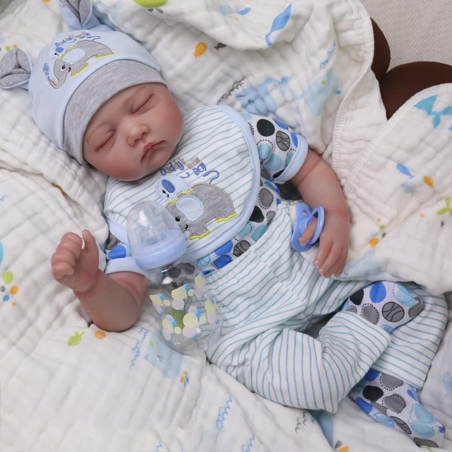 22 Inch Lifelike Reborn Baby Doll Boy, Handmade Vinyl Gift Set H326502