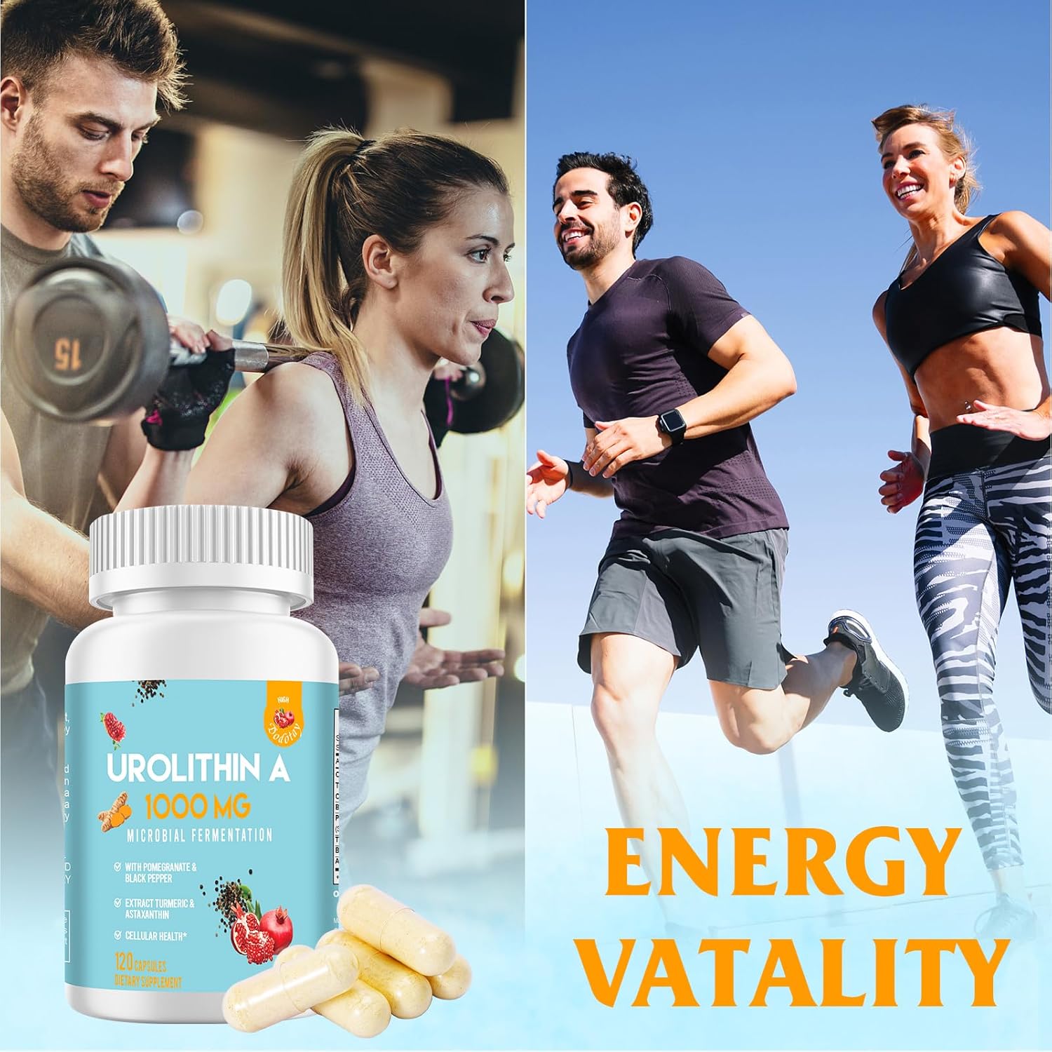 Urolithin A Supplement 1000mg, 120 Capsules R437