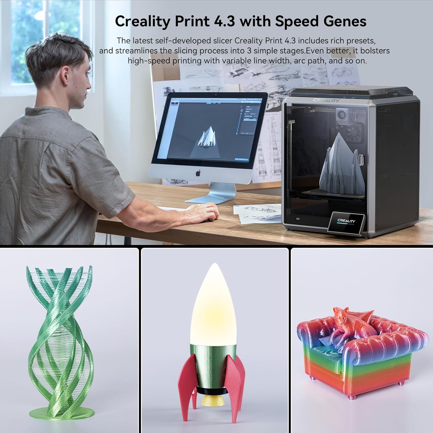 Creality K1 3D Printer Bundle with AI Camera T734200