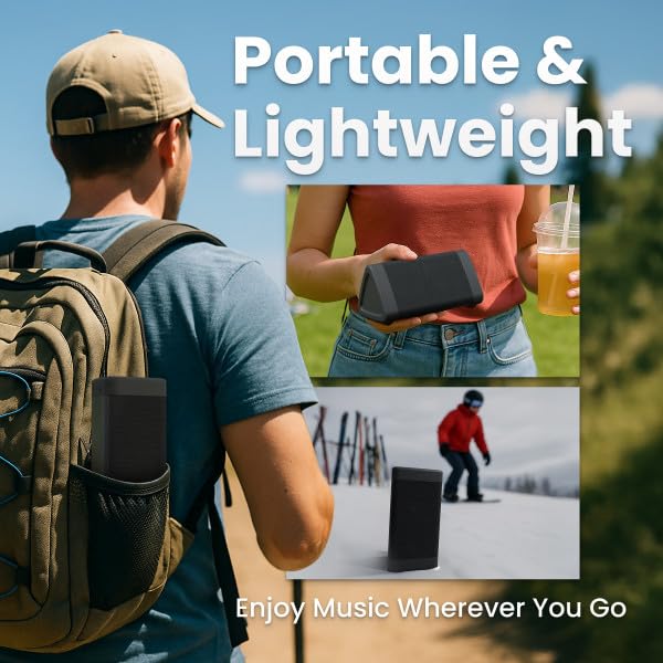 OontZ Angle 3 Portable Bluetooth 5.4 Speaker, IPX5 Water-Resistant, Black B762769
