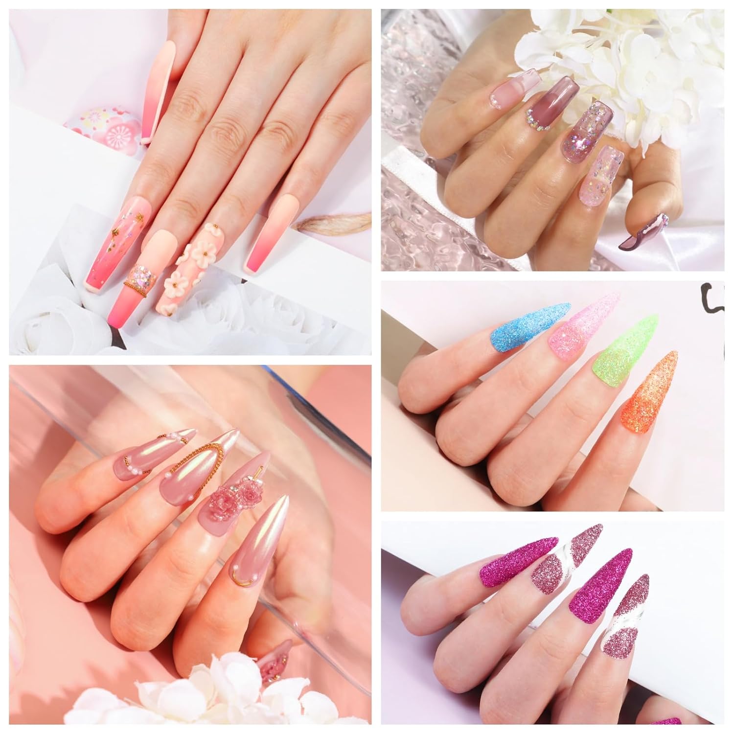 Acrylic Nail Kit with Drill and UV Light for Beginners G62524