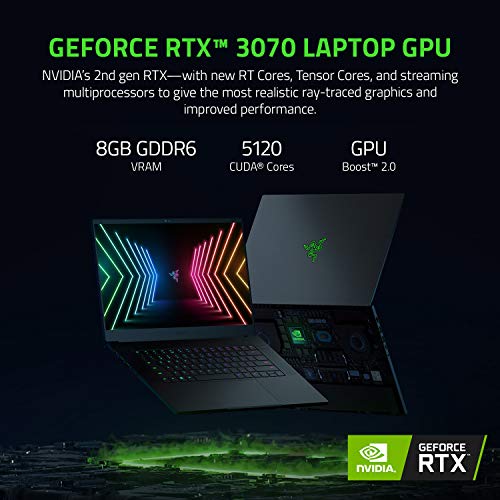 Razer Blade 15 Gaming Laptop, RTX 3070, 15.6" QHD 240Hz, 16GB RAM, 1TB SSD O924