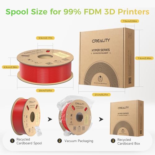 Creality PLA Plus Filament 1.75mm Rainbow Multicolor 1KG Spool O376011