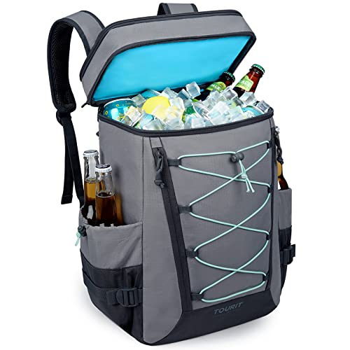 TOURIT Backpack Cooler, Large Insulated Leakproof Backpack, Gray K840