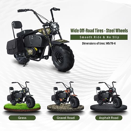 Oryxearth Electric Mini Dirt Bike 36V 1000W for Kids, Camo Blue & Yellow V8523