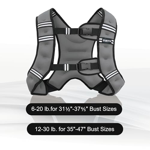 Weighted Vest for Men Women Strength Training with Reflective Stripe D98706