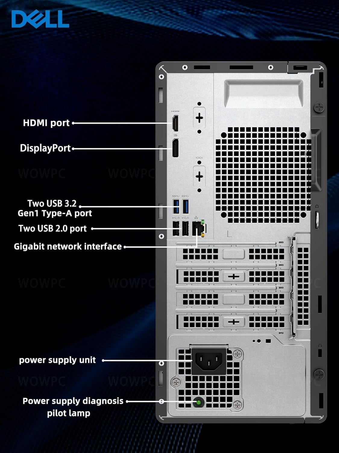 Dell Optiplex 3000 Tower Desktop, Intel Core i5-12500, 32GB RAM, 512GB SSD + 1TB HDD, Windows 11 Pro D262