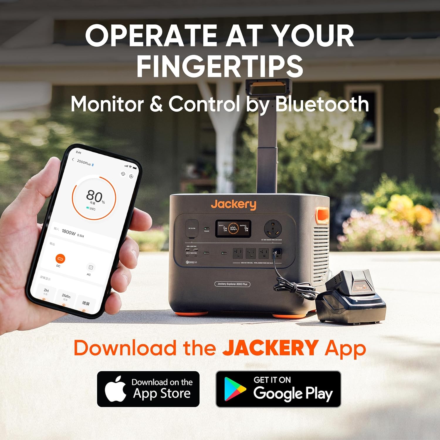 Jackery Explorer 2000 Plus Portable Power Station, 2042Wh Solar Generator, Renewed F293438