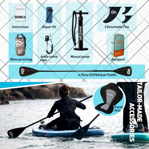 InnoExpo Inflatable Stand Up Paddle Board with Premium Accessories C20354