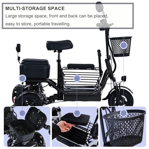 3 Wheel Folding Mobility Scooter for Seniors, 440lbs Capacity, Red S9624