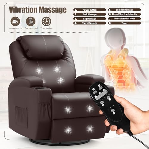 JUMMICO Power Lift Recliner Chair with Massage for Elderly PU Leather Black Y337