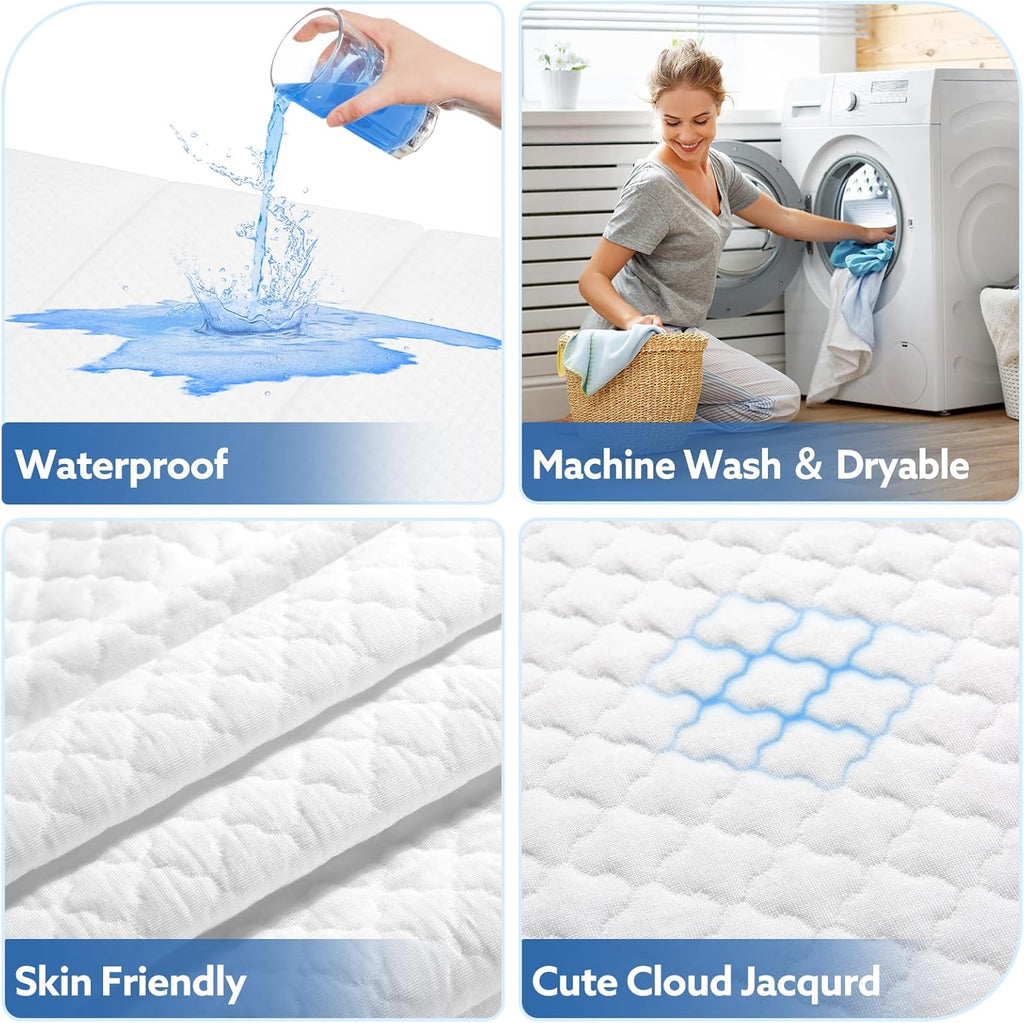 Trifold Pack and Play Mattress, Waterproof, Portable Crib Topper, 38x26 T362223