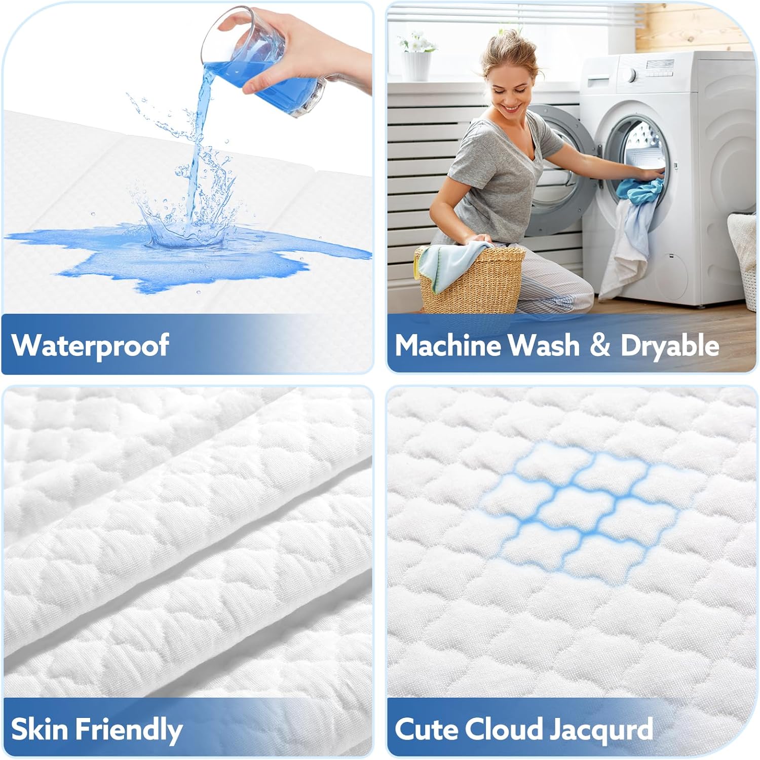 Trifold Pack and Play Mattress, Waterproof, Portable Crib Topper, 38x26 T362223