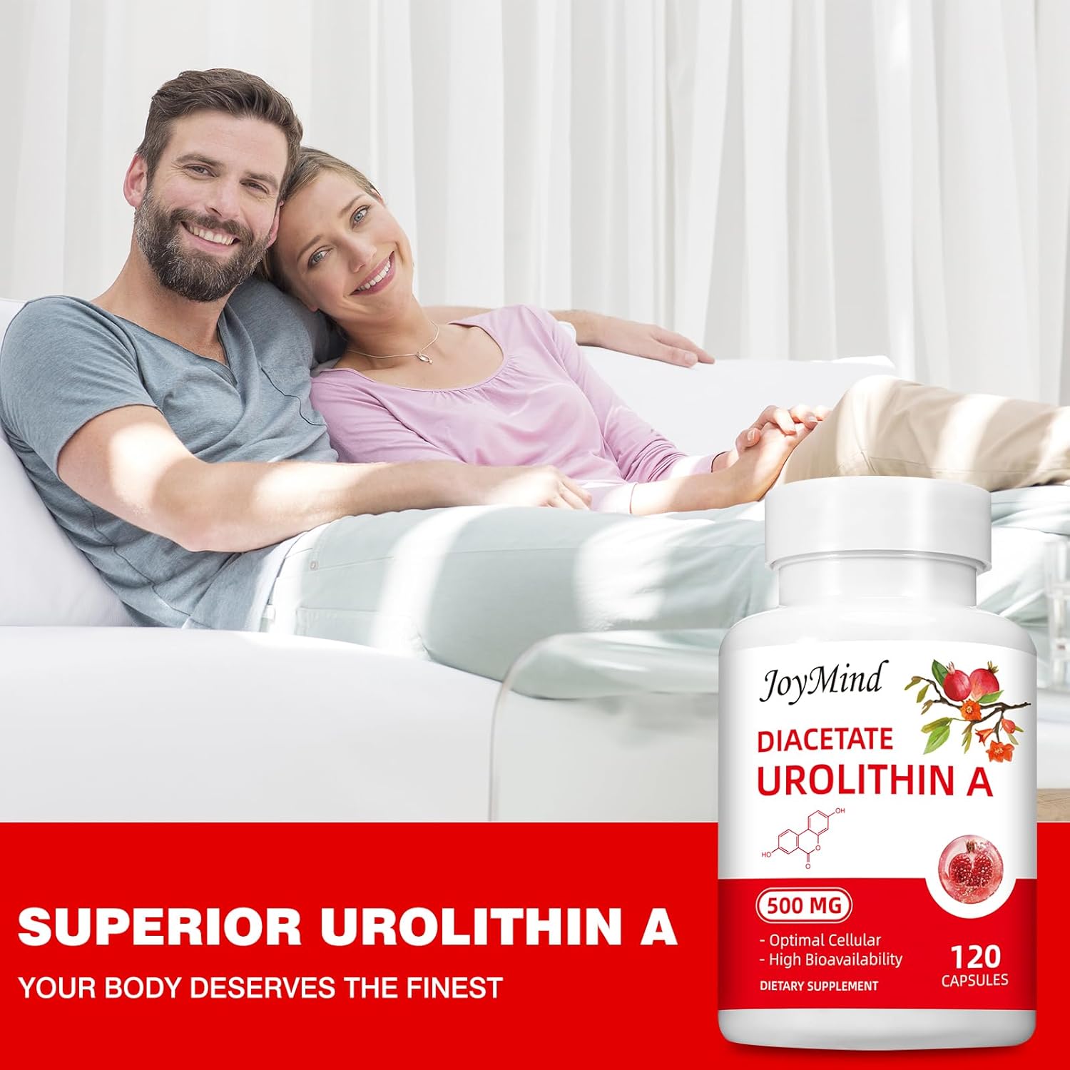 Urolithin A Supplement 500mg - 120 Vegan Capsules L654
