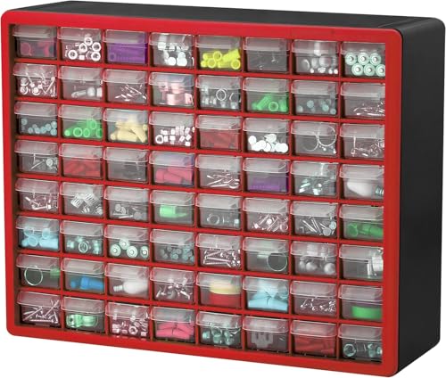 Akro-Mils 24-Drawer Plastic Storage Cabinet, Black I624065