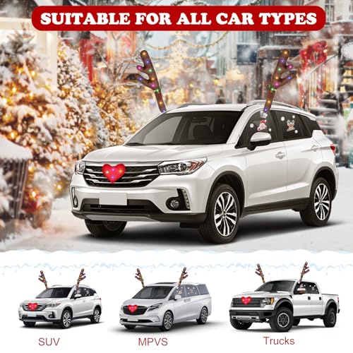 Rudolph Car Decoration Kit with LED Lights and Antlers for Christmas Z289806