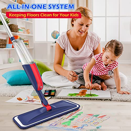 MEXERRIS Spray Mop for Hardwood Floors with 5X Washable Pads S732